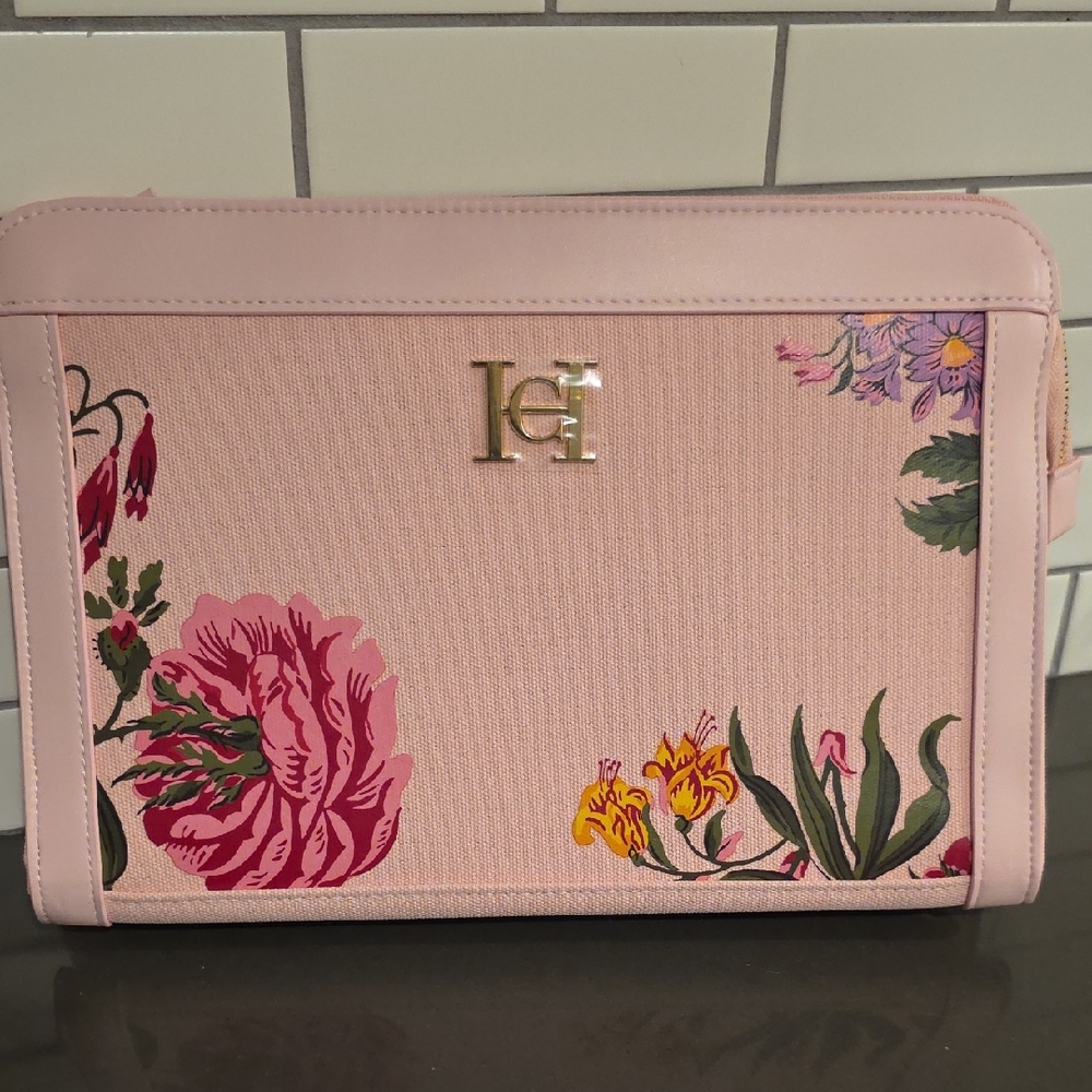 Carolina Herrera Pink Floral Clutch